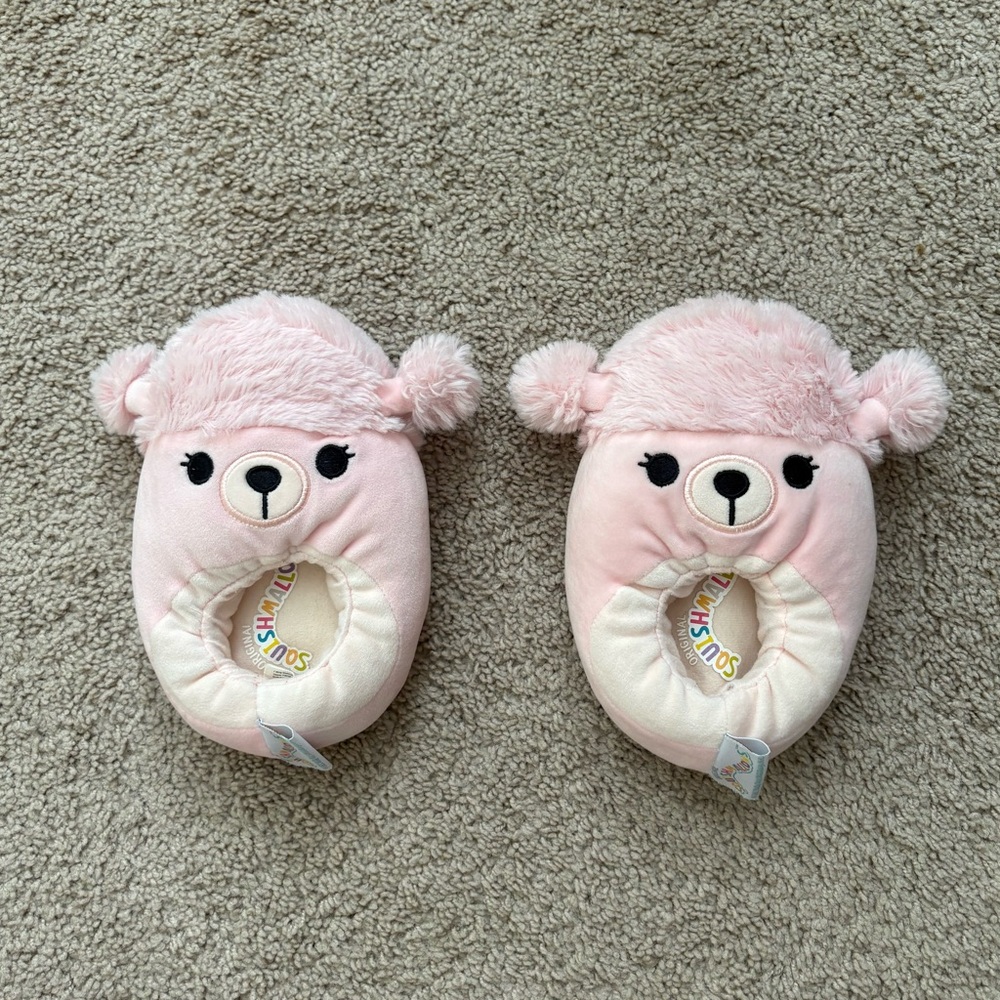Squishmallows Pink Poodle Kids Slippers